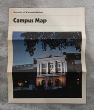 Vintage University Of Wisconsin Madison Campus Map early 1980s. picture