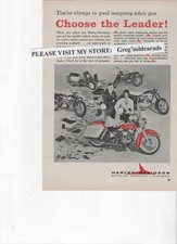 Original 1963 Harley Davidson Vintage Motorcycle Print Ad picture