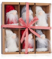 BRUBAKER 6-Piece Set Christmas Tree Pendant Santa Claus Gnomes picture