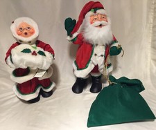 Annalee Christmas 20” Mr. Santa Claus & 18” Mrs. Santa Claus W/Tags picture