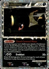 Umbreon (Prime) 86/90 Ultra Rare Undaunted Pokemon Holo - HEAVILY PLAYED picture