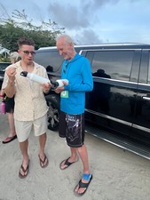 SHAUN WHITE autograph: stainless steel water bottle signed in Aruba's RELAXATON picture