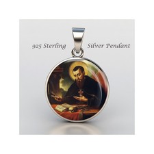 Saint Augustine Of Hippo 925 Sterling Silver Christian Medal picture