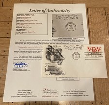 Joe Rosenthal AP Photographer World War II Signed 1st Day Cover Autograph JSA picture