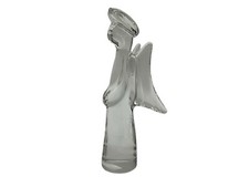 The Toscany Collection VTG Angel 24% Lead Crystal Solid Clear Glass 9”Tall Japan picture