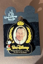 DISNEY WDW WALT'S 100TH BIRTHDAY MICKEY MOUSE WALT THE MAN AND HIS DREAMS PIN picture