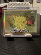 Topps Chrome SpongeBob SquarePants Nose Flute /50 Gold Refractor picture