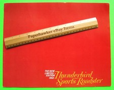 rare 1962 FORD THUNDERBIRD SPORTS ROADSTER GIANT COLOR FOLDER BROCHURE Xlnt picture