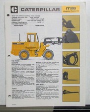 1985 Caterpillar IT28 Integrated Tool Carrier Construction Specs Sales Brochure picture