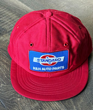 Vintage Standard H&H Auto Parts Hat Red Snapback Pro Fit USA Made picture
