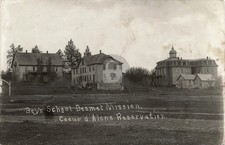 Indian school Desmet Mission Coeur d'Alene Idaho #1 RPPC Photo Postcard COPY picture
