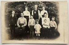 RPPC Real Photo Postcard Large Multi-Generational Family Group Outdoor Portrait picture