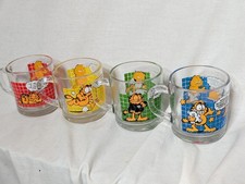 Vintage 1978 Garfield McDonald's Glass Mugs Complete Set of 4 Jim Davis USA picture