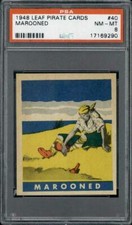 1948 Leaf Pirate Cards #40 Marooned PSA 8 picture