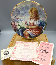Hamilton Collection Faces of the World CLARA of Belgium 23K Gold Collector Plate picture