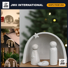 Ceramic Nativity Scene Set 4Pcs - 4.5