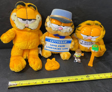 Garfield Plush figure Doll lot vintage 1981 Dakin Cattygram pez I Hate Mondays picture