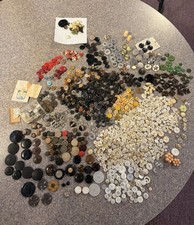 Buttons, Vintage And Antique Lot. Accessories. Sewing, Decorating, Crafts picture