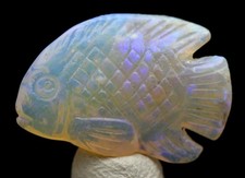 OPAL Carving FISH Hand Carved Polished Gemstone Sculpture AUSTRALIA BOULDER picture