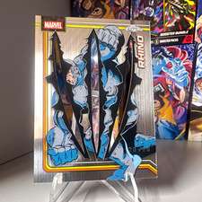 Topps 2026 Topps Chrome Marvel Rhino #60 Serial Numbered 20/20 Card Bookend picture