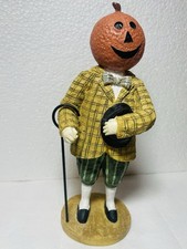 Vintage Pumpkin Man,Dapper Dan the Pumpkin Man,Halloween,Jack-O’-Lantern,Resin picture