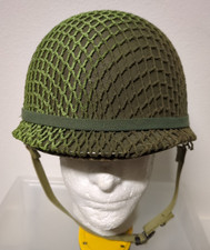Vintage WWII ETO / US Army / Military M1 Steel Helmet Camo Shrimp Net Cover M44 picture