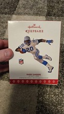 2017 Hallmark Keepsake BARRY SANDERS Detroit Lions FOOTBALL NFL Ornament HOF picture