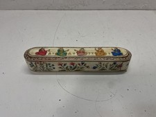 Vintage Bone-Tone Inlay Pen Box Hand Painted Mughal Figures Indo Style picture