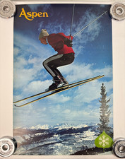 VTG 1970s 80s Aspen Colorado Ski Poster By Frank
