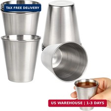 8Pcs 2.3 oz Stainless Steel Shot Glasses, 70ml Metal Cups, Stainless Steel Shot picture
