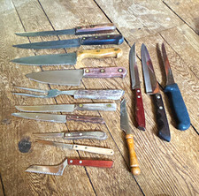 Vintage Kitchen Knife Lot 14pc Dexter Case XX Imperial Robinson Victorinox Set picture