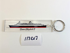 rare RMS Queen Elizabeth 2 QE2 Keychain Cunard Line British ocean liner 117D17 picture