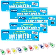 5 Packs of 10 Each Disposable Cigarette Filter Tips Tar Stopper by Fujima - 8MM picture