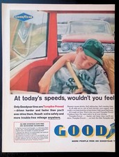 Print Ad 1960's Goodyear Tires Ohio Turnpike Ride Kids Baseball Uniforms Mom picture
