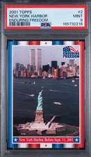 2001 Topps Enduring Freedom New York Harbor Before Sept 11 2001 PSA 9 picture