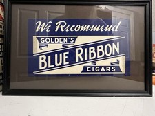 Vintage Blue Ribbon Cigar Sign - Framed picture