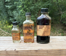 3 Antique Bottles La Fe Hospital Arkansas, Sloans Liniment, Glycerin Halloween picture