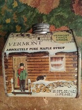 Vintage 1984 Absolutely Pure Maple Syrup Log Cabin Salem Indiana picture