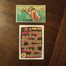 1982 & 1983 Donkey Kong Rookie Cards Nintendo screen 1 and Amada Menko Japan picture