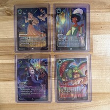 Disney Lorcana Hyperia City Enchanted Lot (4) Aurora, Merlin, Tiana, Pepita 🔥 picture