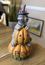 Williraye Studio Boo-Hilda Cat Witch Pumpkin Figurine 2003 Vintage WW6130 rare picture