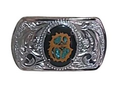 Belt Buckle with Removable Stone Inlay Southwest Western Cowboy Belt Buckle picture