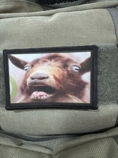 Screaming Goat Meme Morale Patch Funny Tactical Military USA Army picture