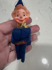 Kneehugger Pixie Elf  DELTA Japan  Ornament 1950's-60's 4.5” Tall Blue Vintage picture