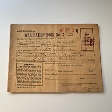 Gertrude M. Miller Book No. 3 Pennsylvania 1940s WWII Ration Book 4TH9-RB picture