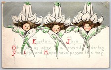 BEB Easter Fantasy Angel Wing Faces In Lily Hats~Life & Hope~Silver AMP picture