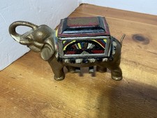 Vintage Antique Cast Iron Elephant Cigarette Roller Dispenser Original WORKING picture