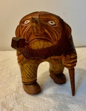 vintage hand-carved Norwegian wooden troll figurine picture