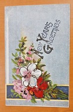 Vintage 1900s Postcard Happy New Year Greetings Postcard picture