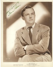 AMERICAN HANDSOME ACTOR BYRON BARR, SIGNED VINTAGE STUDIO PHOTO picture